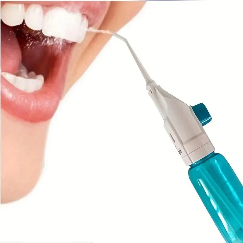 Oral Irrigator Flosser - 家庭用高圧口腔洗浄器ポータブル歯きれいな水デンタルフロス手動高圧水つまようじ