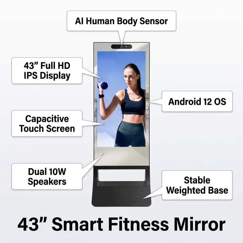 43インチのHDフィットネススマートミラーで、あなたの生活空 - Your Health Wellness のレビューと価格