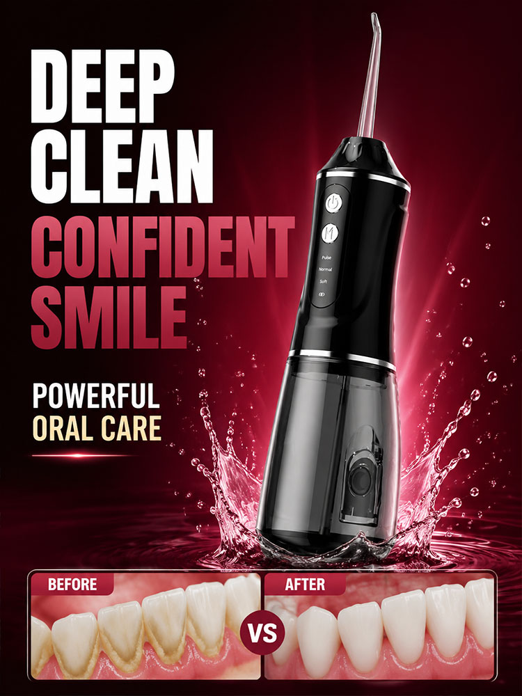 3つの洗浄モードを備えたポータブル口腔洗浄器、USB充電式ウ - Oral Irrigator Flosser のレビューと価格