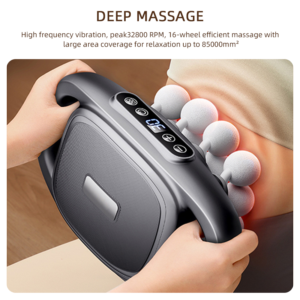 16 ヘッド筋膜ガン高周波振動ボディマッサージガン背中と腰の - Health Wellness Massage のレビューと価格