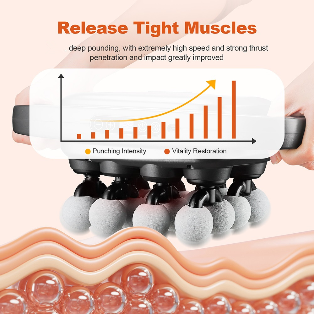 16 ヘッド筋膜ガン高周波振動ボディマッサージガン腰と背中の - Health Wellness Massage のレビューと価格
