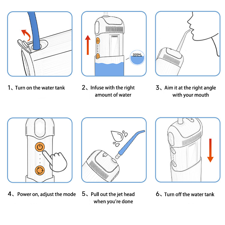 ウォーターフロッサー IPX7 コードレス口腔洗浄器電動歯ク - Oral Irrigator Flosser のレビューと価格